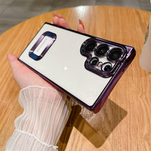 Carregar imagem no visualizador da galeria, Capa Premium Bordas Metalizadas Magsafe com Detalhe Logo para Samsung
