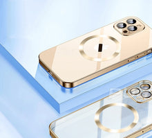 Carregar imagem no visualizador da galeria, Capa Premium Transparente com Anel Magsafe para iPhone Lindas Cores
