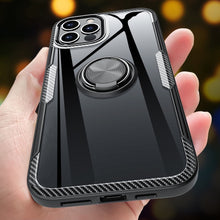 Carregar imagem no visualizador da galeria, Capa Transparente Luxo iPhone com Anel Magnético para Carregador Veicular
